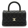 Chanel Coco Handle XS 2-Way Handbag Caviar Leather Black Medium