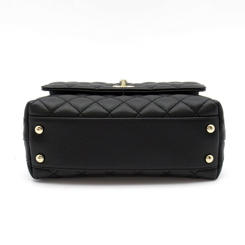 Chanel Coco Handle XS 2-Way Handbag Caviar Leather Black Medium — view 5