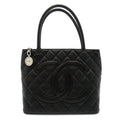 Chanel Reissue Tote Caviar Leather Handbag Black