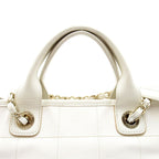 Chanel Deauville Line Tote GM Canvas Calfskin White — view 2
