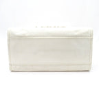 Chanel Deauville Line Tote GM Canvas Calfskin White — view 6