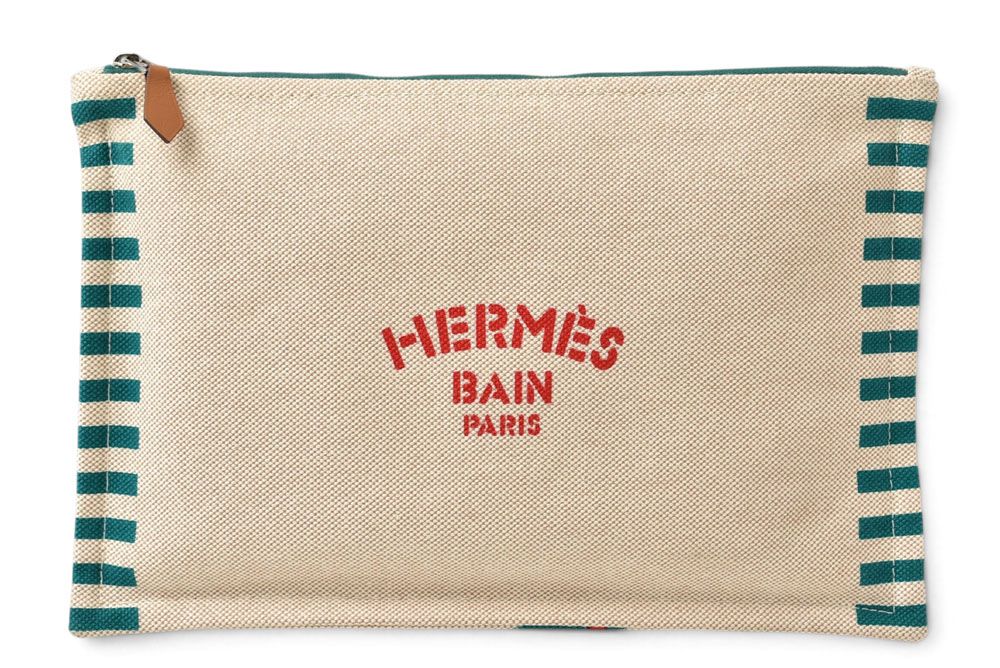 Hermes Pouch Optimist 24 Case Green Multi