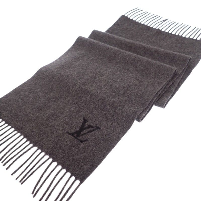 Louis Vuitton Echarpe Jerram Scarf Cashmere Gray — view 3