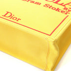 Dior Book Cover Dracula Tote Medium Yellow Red Canvas — view 5