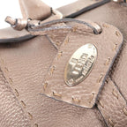 Fendi Selleria Mini Linda Leather Handbag Beige — view 6