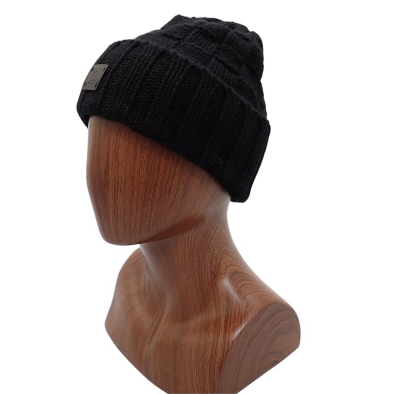 Louis Vuitton Bonnet Helsin Knit Cap Beanie Cashmere Black Hat — view 7
