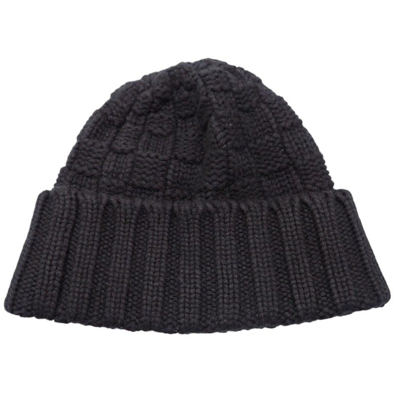 Louis Vuitton Bonnet Helsin Knit Cap Beanie Cashmere Black Hat — view 2