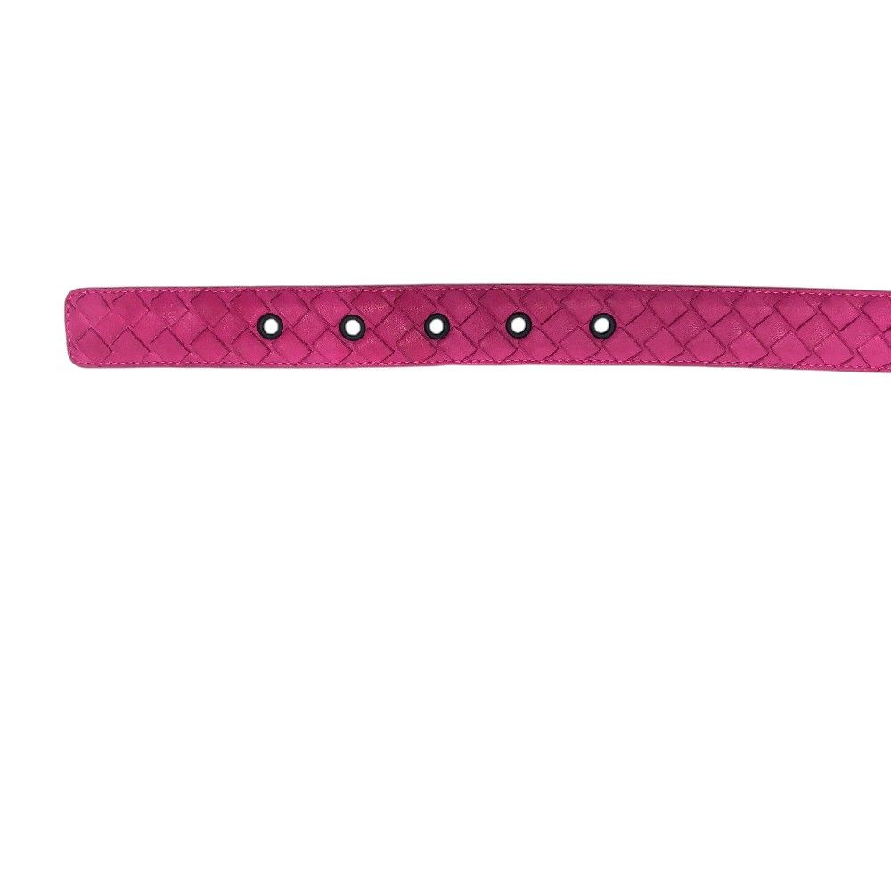 Bottega Veneta Belt Intrecciato Leather Pink — view 6