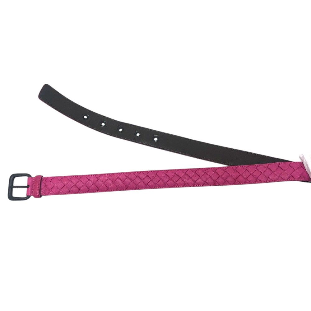 Bottega Veneta Belt Intrecciato Leather Pink — view 4
