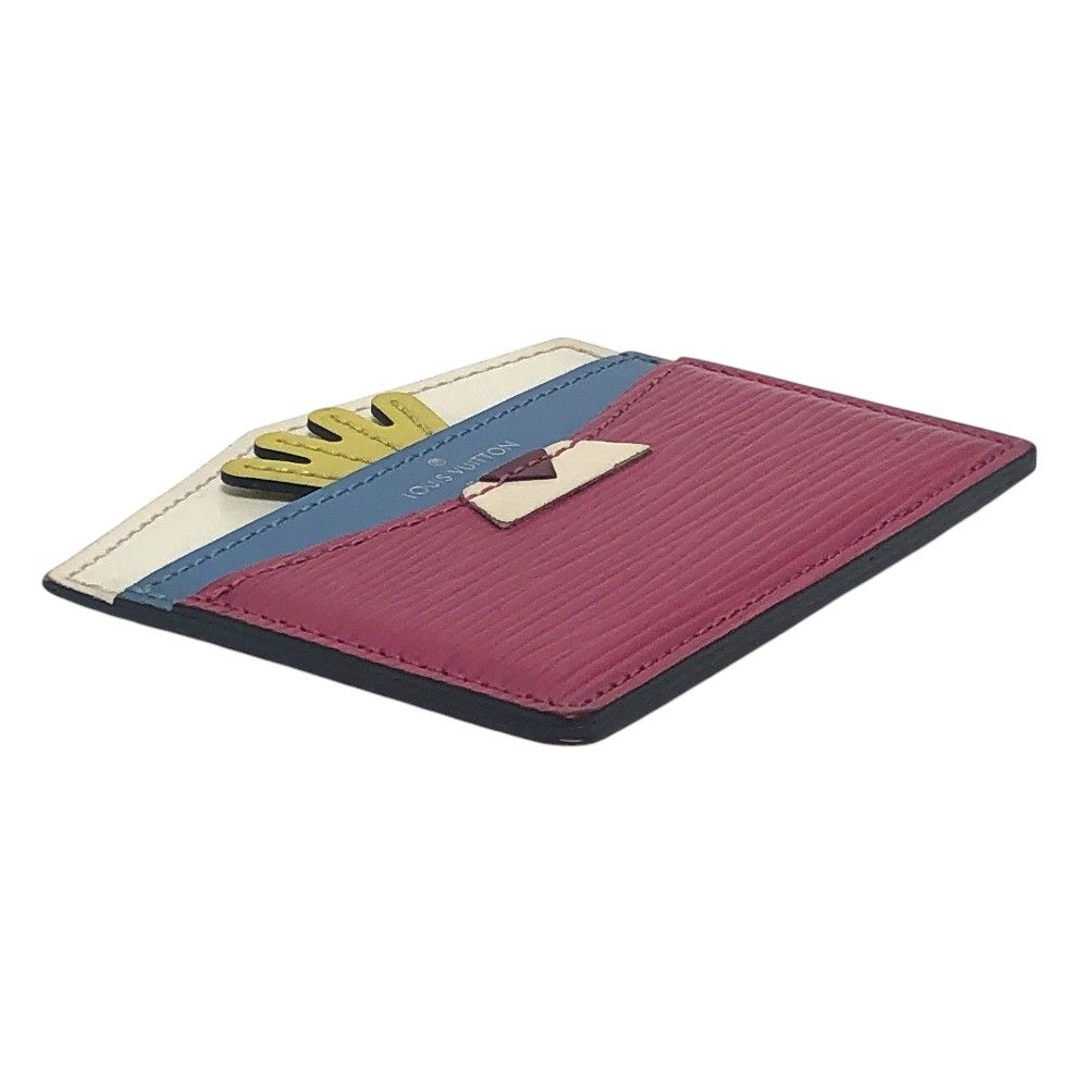 Louis Vuitton Card Case Porte Cartes Simple Epi Leather Pivoine Multicolor — view 3