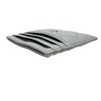 Chanel Card Case CC Logo Timeless Classic Quilted Lambskin Gray — view 6