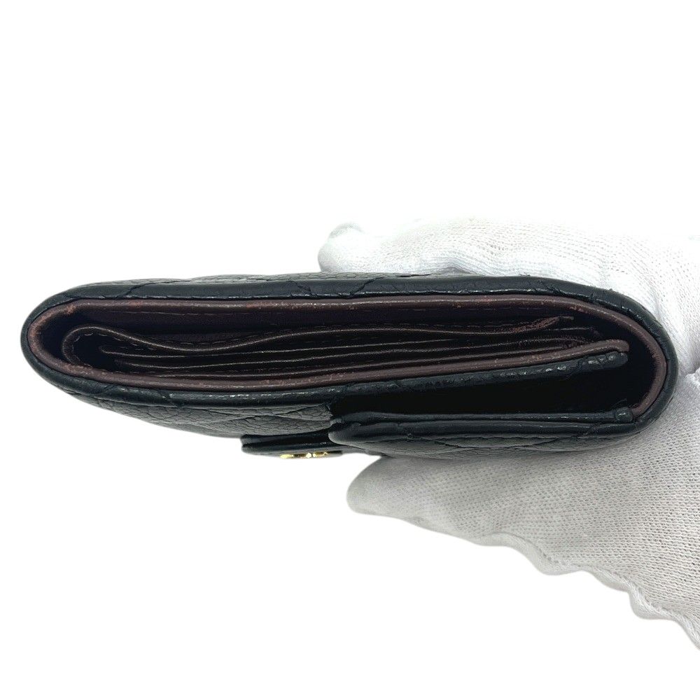 Chanel Trifold Wallet CC Logo Quilted Caviar Leather Black — view 4