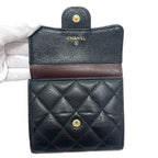 Chanel Trifold Wallet CC Logo Quilted Caviar Leather Black — view 6