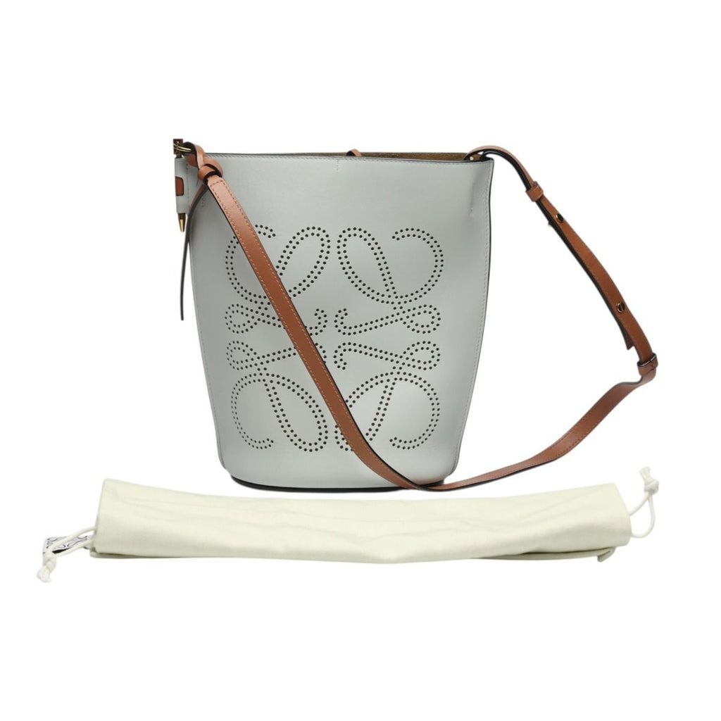 Loewe Gate Bucket Bag Anagram Gray