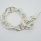 Hermes Chaine D'ancre TGM 10 Links Bracelet Silver — view 3