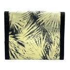 Saint Laurent Trifold Wallet Folding Palm Leaf Print Velcro Nylon Canvas Cream — view 2