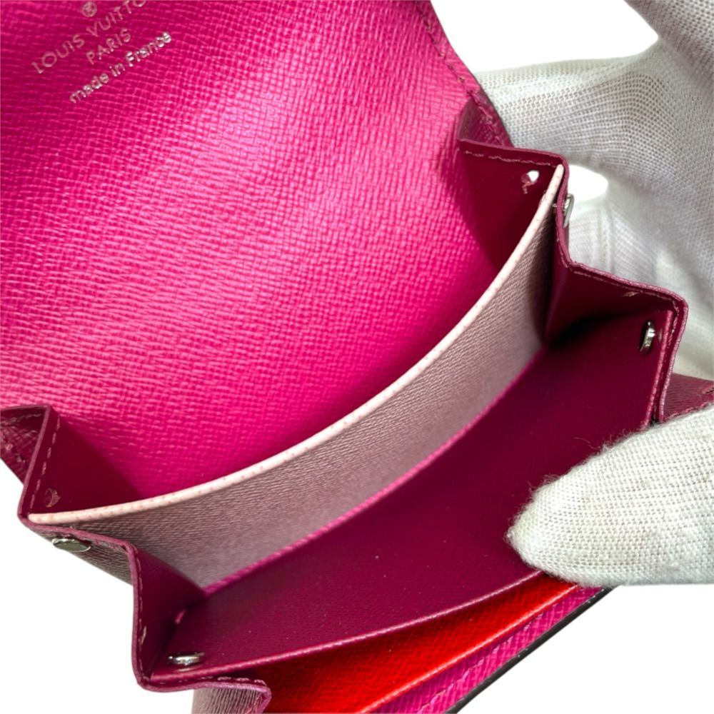 Louis Vuitton Multi Cult Sarah Card Case Coin Purse Epi Leather Pink Compact — view 8