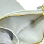 Bottega Veneta Twist Lock Trifold Wallet Compact Leather White Gold Business — view 8