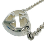 Gucci Silver Interlocking G Heart Necklace — view 3