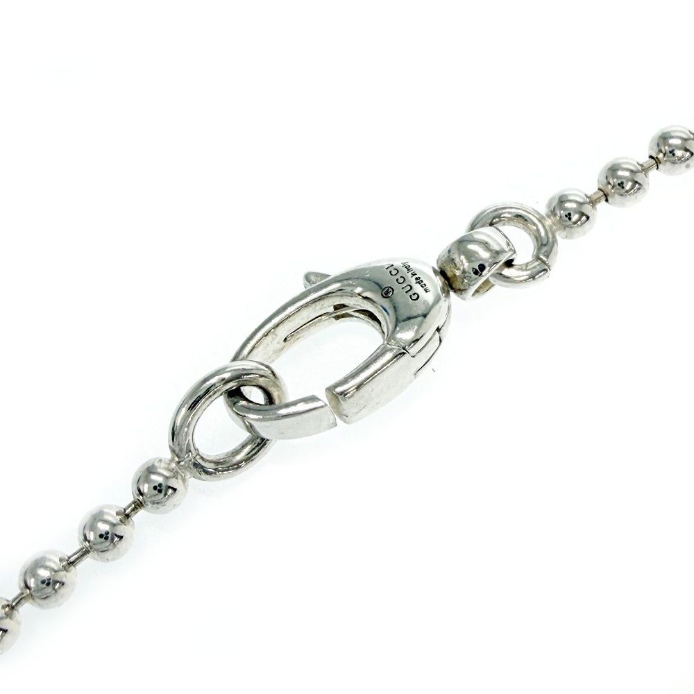 Gucci Silver Interlocking G Heart Necklace — view 7