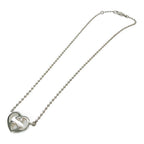 Gucci Silver Interlocking G Heart Necklace — view 6