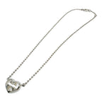 Gucci Silver Interlocking G Heart Necklace — view 5