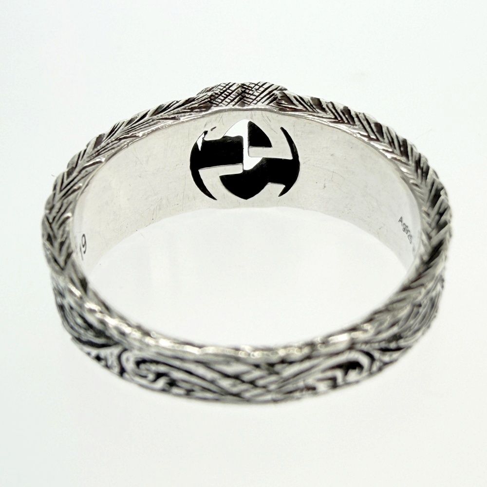 Gucci Silver Interlocking G Arabesque Ring — view 5