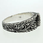 Gucci Silver Interlocking G Arabesque Ring — view 4