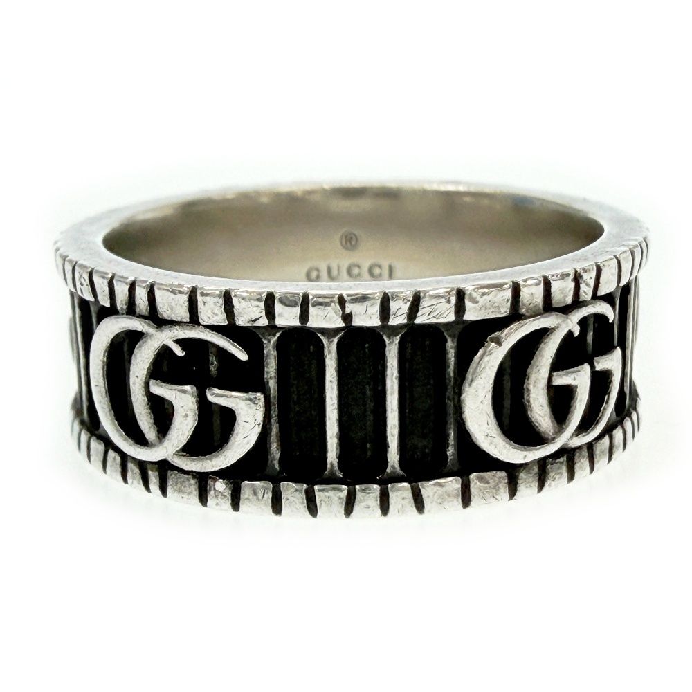 Gucci Silver GG Marmont Ring