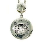 Gucci Silver Blue Line Dofour Love Cat Necklace 11.0 — view 2