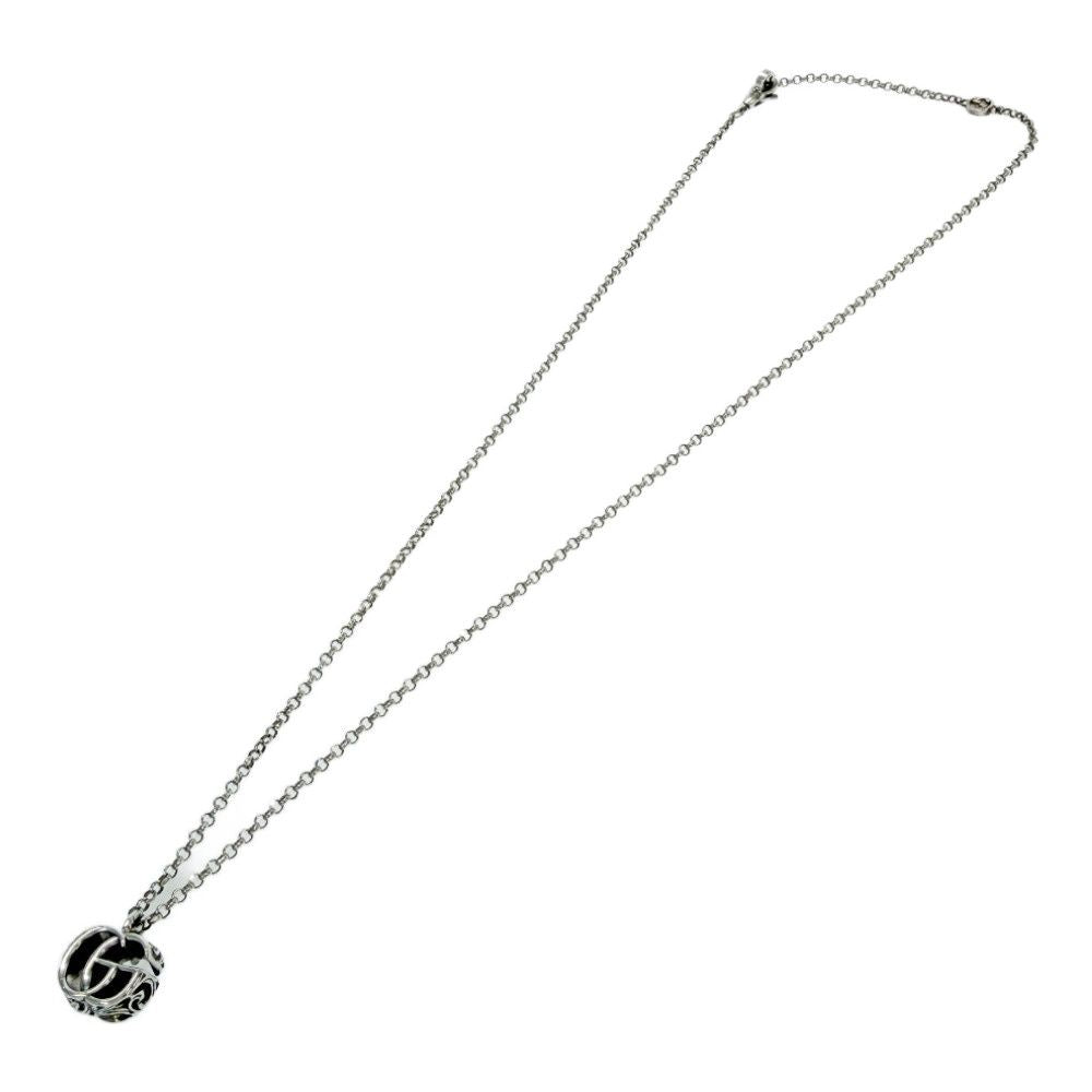 Gucci Silver Double G Arabesque Necklace — view 4
