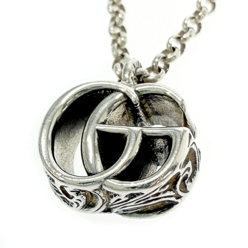 Gucci Silver Double G Arabesque Necklace — view 2