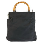 Gucci Bamboo Black Nylon Handbag