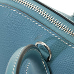 Hermes Bolide 1923 30 New Blue Jean Silver Handbag — view 5