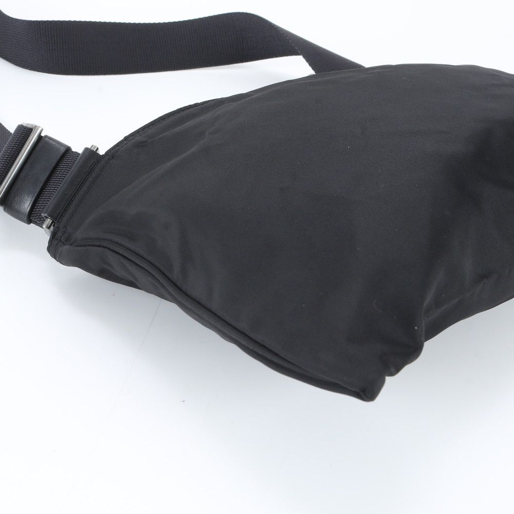 Prada Triangle Logo Tessuto Nylon Leather Shoulder Bag — view 6