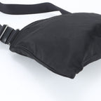Prada Triangle Logo Tessuto Nylon Leather Shoulder Bag — view 6
