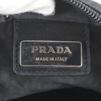 Prada Triangle Logo Tessuto Nylon Leather Shoulder Bag — view 8