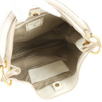 Prada White Tag Vitello Daino Leather Shoulder Bag Tote — view 7