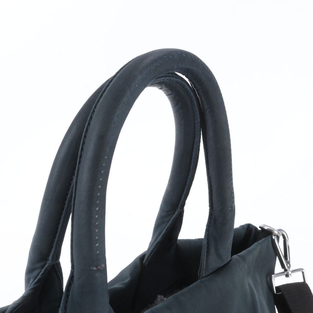 Prada Tessuto Nylon Triangle Logo Reversible Leather 2-Way Shoulder Bag — view 2