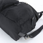 Prada White Tag with Tessuto Nylon Triangle Logo Leather Backpack — view 5