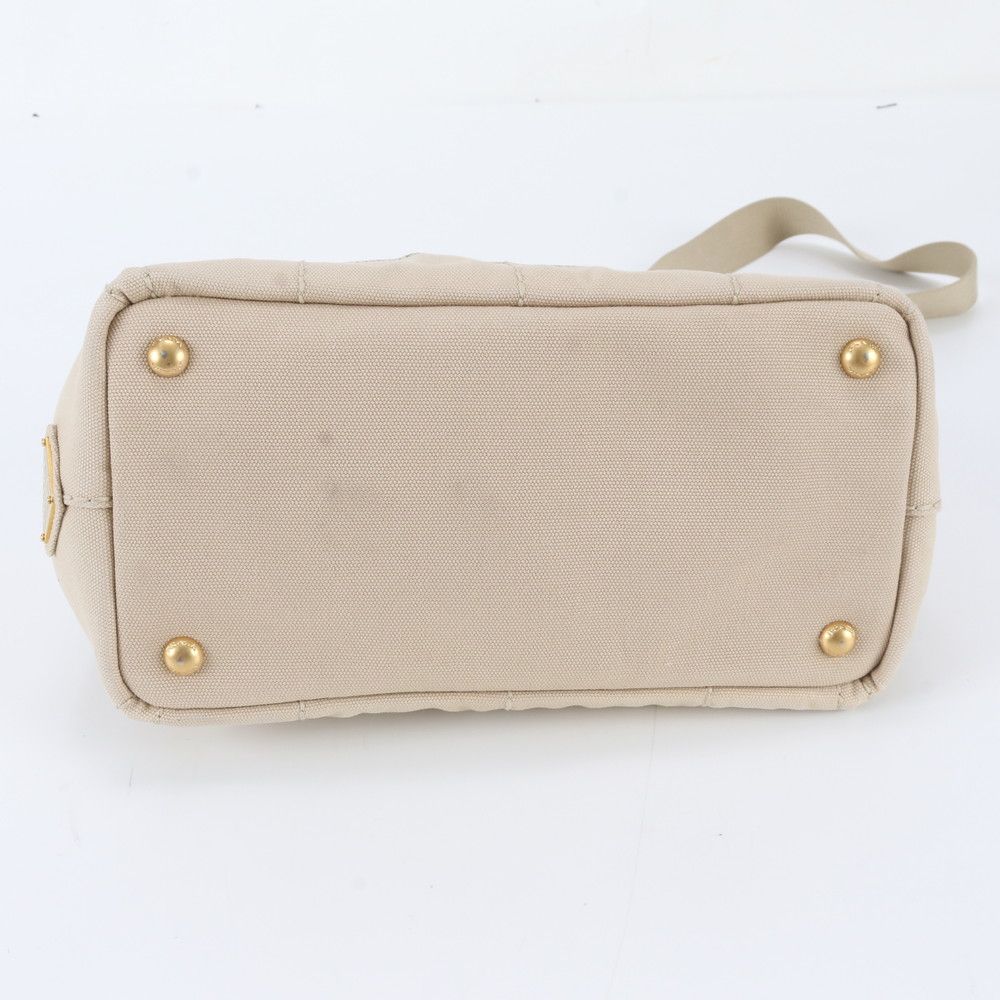 Prada Canapa Triangle Logo Leather 2-Way Shoulder Bag Crossbody — view 5