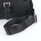 Prada White Tag Tessuto Nylon Triangle Logo Leather Shoulder Bag Messenger — view 2