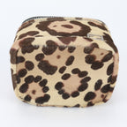 Fendi Calf Hair Leather Leopard Print Vanity Handbag Tote — view 5