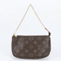 Louis Vuitton Monogram Mini Pochette Accessoires Leather Handbag Tote