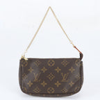 Louis Vuitton Monogram Mini Pochette Accessoires Leather Handbag Tote