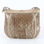 Gucci GG Crystal Abbey Leather Shoulder Bag Crossbody Brown — view 3