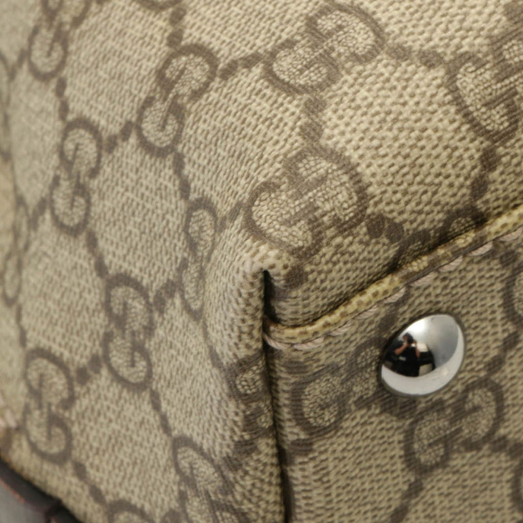 Gucci GG Supreme Handbag Beige Dark Brown — view 6