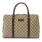 Gucci GG Supreme Handbag Beige Dark Brown