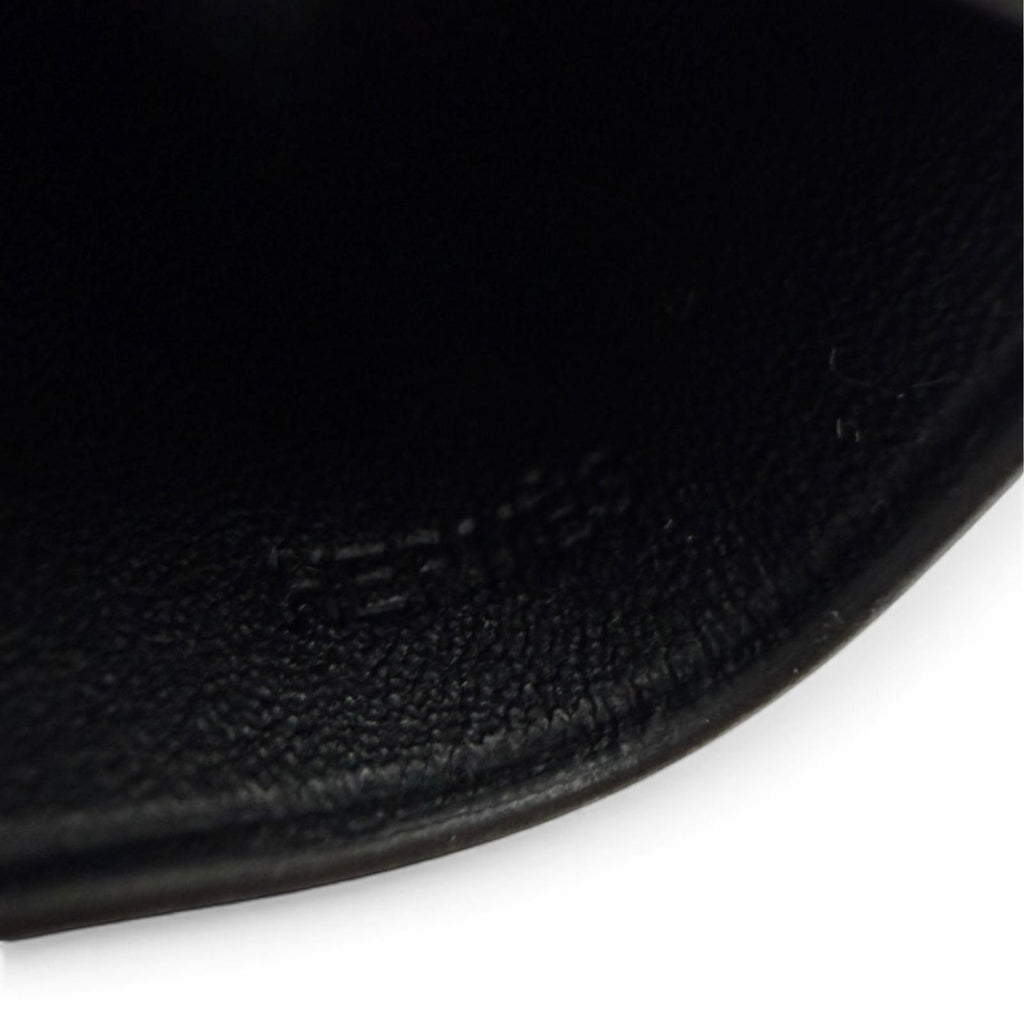 Hermes Leather Kelly Watch Clochette Necklace Black — view 7
