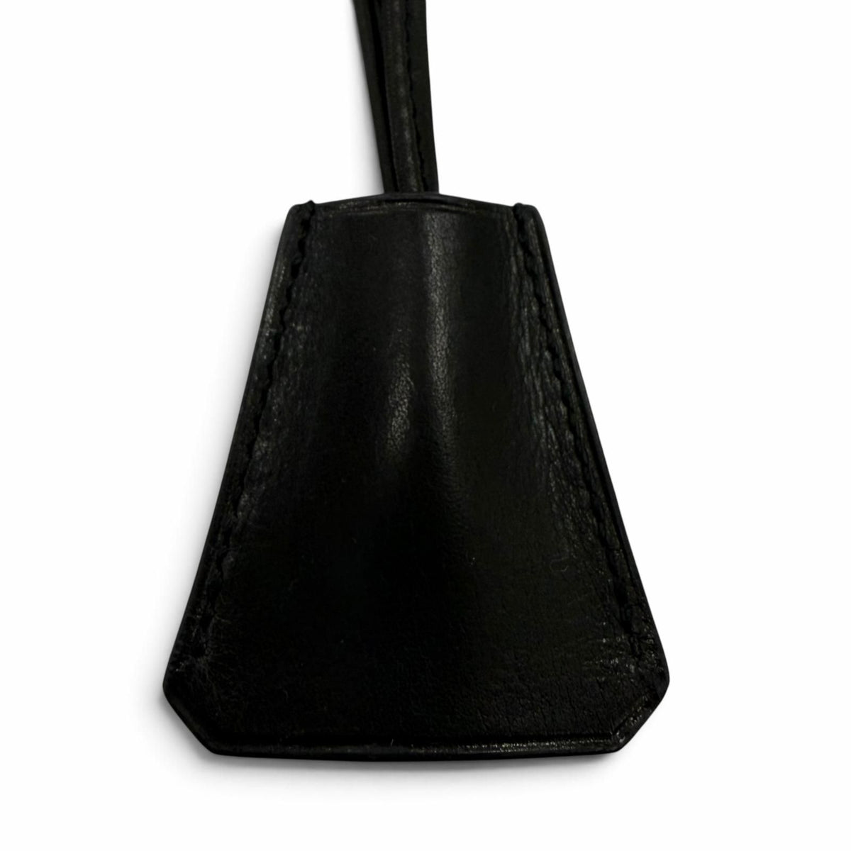 Hermes Leather Kelly Watch Clochette Necklace Black